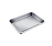 Hapihom Professional Stainless Steel Roasting Trays, Stainless Steel Sheet Pan, Roasting Pan with Smooth Corner Design, Rectangle Cookie Sheet Pan, Traybake Cake Tin Extra thick plate 45x35x4.8cm