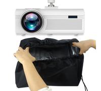 Hapihom Projector Dust Cover with Drawstring,Universal Oxford Cloth Projector Ceiling Cover For Ceiling Home And Outdoor 13.8x13.8x8.7in black