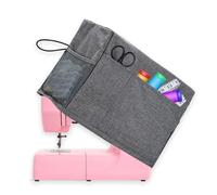 Hapihom Sewing Machine Cover with Storage Pockets,Universal Sewing Machine Dust Cover Compatible with Most Standard Sewing Machines 18x8.3x12.6in grey
