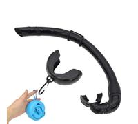 Hapihom Silicone Roll-up Nautilus Snorkel, Flexible Foldable Freediving Snorkel with Compact Storage Case, Roll-up Snorkel for Freediving, Snorkeling, Spearfishing, ScubaDiving black