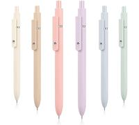 Hapikalor 6 Pcs 0.5mm Gel Pens Black Ink - Fine Point Smooth Writing Pens with Gradient Colors, Aesthetic School Supplies & Back to School Essentials for Women, Teen Girls, Students