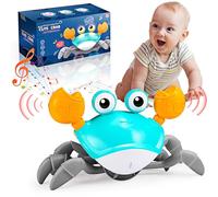 Hapikids Crawling Crab Toy, Baby Toys 0-6 6-12 Months Montessori Toys for 1 2 3 Year Old Boys Gifts Sensory Toys for Babies 6-12 Months Dancing Crab Baby Crawling Toy Kids Birthday Presents