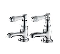 Hapilife Basin Pillar Taps Pair Mixers Victorian T