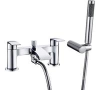 Hapilife Bath Mixer Taps Waterfall with Handheld Shower Head Bathroom Bathtub Tap with Shower Attachment Deck Mount Chrome Brass Tub Taps Monobloc Dual Lever
