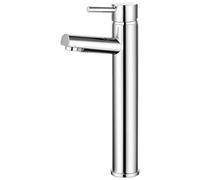 Hapilife Tall Bathoom Tap, Chrome High Rise Mono Countertop Basin Mixer Tap | Single-Lever Bathroom Sink Taps, Water Saving Technology, Fits Vessel Sink and Countertop Basin