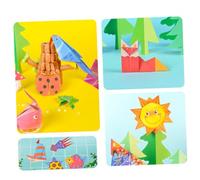 HAPINARY 1 Box Colorful Paper Folding Kit for Basic Edition Origami with Diverse Cartoon Animal Designs Safe Papers for Creative Handicraft and Art Projects Activity