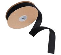 HAPINARY 1 Roll of 2.5cm Width Black Plush Fabric Flocking Ribbon Non-Elastic Decorative Wrapping Ribbon for DIY Supplies and Party Collar Accessories