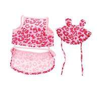 HAPINARY 1 Set Dog Summer Clothes Lightweight Breathable Pet Swimsuit for Puppies Cute Bichon Poodle Dress for Swimming Outdoor Parties Stylish Bikini with Leopard Print Hat