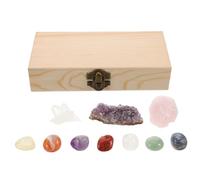 HAPINARY 1 Set Natural Crystal Specimen Raw Chakra Rocks Decorative Box for Zen Meditation Home Decor DIY Projects Unique Genuine Crystal Formations for Spiritual Feng Shui