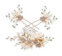 HAPINARY 1 Set Rhinestone Bride Hair Clip Elegant Pearl Hairpins and Sticks for Weddings Stunning Accessories for Brides and Bridesmaids Durable and Easy to Wear Unique Floral Design