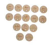 HAPINARY 1 Set Wooden Growth Milestone Cards Set Newborn Commemorative Cards for Shower Capture Cherished Memories with Natural Design for Monthly Age Milestones