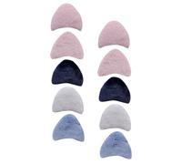 HAPINARY 10 Pcs Double-sided Rabbit Cat Ears Charms DIY Headband Making Accessories for Boys and Girls Hairbands Crafting Supplies in White Pink Denim Blue and Black