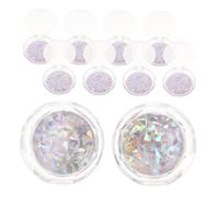 HAPINARY 10 Pcs Eyelash Extension Storage Boxes Round Plastic Lash Organizer Cases with Thick Transparent Diamond-Cut Design for Travel and Cosmetic Use