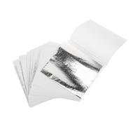 HAPINARY 100 Sheets Silver Foil Sheets for Art and DIY Crafts Shiny Easy-to-Apply Silver Flakes Made of Electrochemical Aluminum Stylish Decorative for Manicures and Craft Supplies
