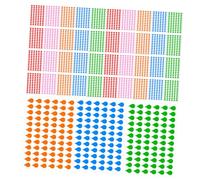 HAPINARY 100 Sheets Teardrop Adhesive Index Stickers Writable Decorative Copperplate Paper Labels Colorful Multi-Purpose Sticky Tab Dividers for Planners Journals Scrapbooking and Craft
