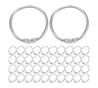 HAPINARY 100pcs Binder Rings - Inner Dia 20mm Loose Leaf Book Rings - Metal Binding Clips for Cards Keys Albums Photos Notes Keychain Scrapbook Accessories