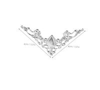 HAPINARY 100pcs Decorative Guards Decorative Metal Trim Metal Frame Corners Books Corner Guard Silver