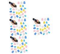 HAPINARY 100pcs Guitar Fingertip Protectors Silicone Covers Thumb Sleeves Right Hand Support Gifts Crochet