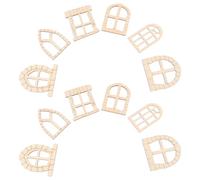 HAPINARY 100pcs Miniature Fairy Door Crafts Miniature Door for Tree Wooden Decoration Decor Beige