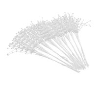 HAPINARY 100pcs Pearl Beaded Branches Plastic White No Fade Elegant Wedding Supplies for Bride Headwear and Wedding Projects