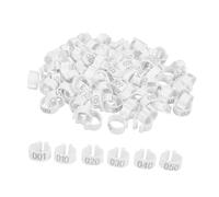 HAPINARY 100pcs Pigeon Foot Rings Colored Leg Bands for Bird Identification Easy to Use Clip Marking for Racing Pigeons Parrots and More Lightweight Design for Poultry