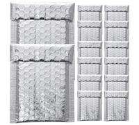 HAPINARY 100pcs Self Seal Padded Envelopes Bubble Mailer Silver Bubble Lined Construction Tamper-evident Seal Wear-Resistant for Schools and Shops Suitable for Phones and Electronic