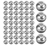 HAPINARY 100pcs Silver Beads for Jewellery Making Smooth Surface Spacer Beads Lightweight Sterling Silver for DIY Charms and Bracelets Accessories