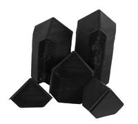 HAPINARY 100pcs Thickened Plastic Corner Protectors for Cartons Triple Sided Collision Edge Guards with Reusable Design Black Packaging Box Guards for Shipping and Furniture