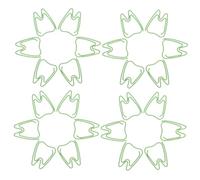 HAPINARY 100pcs Tooth Shaped Paper Clips Strong Grip Novelty Book Clips for School Office Document Organizing Green Stationery Supplies