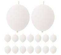 HAPINARY 100pcs White Latex Link Tail Balloons 12 Inch for Valentines Day Wedding Birthday Anniversary Party Decorations Quick Balloon Arrangement Easy to Inflate