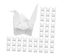 HAPINARY 100pcs White Origami Paper Cranes Folded DIY Wedding Decor String Garland for Party Backdrop Multipurpose Crane Centerpiece for Birthdays Bridal Showers and Home Decoration