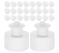 HAPINARY 100Pcs White Plastic Pull Push Bottle Caps 28Mm Leak Proof Water Bottle Replacement Caps for Travel Sports and Liquid Storage