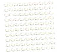 HAPINARY 100pcs White Poultry Foot Clip Rings for Chicken Identification Lightweight Leg Bands for Birds Ducks Geese Practical Marking Tool for Breeding and Farm Management