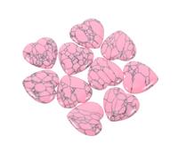 HAPINARY 10mm Heart Shape Turquoise Blocks Natural Stone Decor Adornments for DIY Craft Projects Home Decor