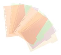 HAPINARY 10pcs A5 20-Hole Binder Dividers with Index Tabs, Detachable Pastel Colour Paper Tabs for Office and School Notebooks, Multi-Colour Classified Label Markers for Filing