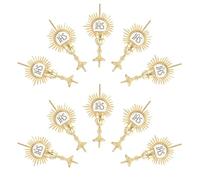 HAPINARY 10pcs Biblical Christmas Ornaments in Bible Book Shape, Golden Resin Hanging Decorations for Religious Church Home Decor and Holiday Events, Versatile Party Favors for Family