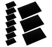 HAPINARY 10Pcs Blank Aluminum Name Plates 150X100Mm Black Rounded Corner 0.5Mm Thick Engravable Metal Tags for Office Door Signs Classroom Labels and DIY Plaques