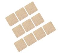 HAPINARY 10PCS Blank Wood Cube Square DIY Stamp Base Unfinished Blocks for Crafting Painting Engraving Smooth Both Sides for Stamping and Creative Handmade Projects