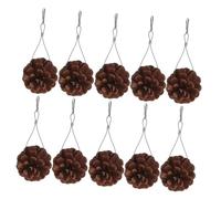 HAPINARY 10pcs Budgie Playground Parrot Chewing Toys Pine Cones Wood Shredding Toys for Birds