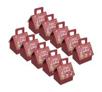 HAPINARY 10pcs Candy Box Biscuit Box Foil Containers with Lids Party Favor Boxes Treat Boxes for Desserts Party Boxes for Birthday Decorative Boxes with Lids Cardboard Houses