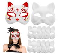 HAPINARY 10pcs Cat Accessories Blank Funny Masquerade Mask for Cat Faces Halloween Diy