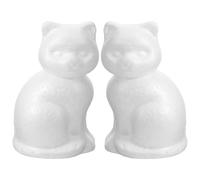 HAPINARY 10pcs Cat Shape Craft Foam Animal Embryo White Light Weight DIY Painting Blank Craft Foam