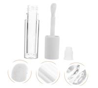 HAPINARY 10pcs Clear Lip Gloss Tubes White Mini Travel Lip Balm Containers Abs Cosmetic Bottles for DIY Oil and Tint Storage