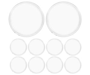 HAPINARY 10Pcs Coin Display Box, Souvenir Collar Coin Presentation Display, Clear Holder Fit 65mm/2.56" Dollar Collectors, with Sealing Lid to Prevent Oxidation, Challenge Medal Storage