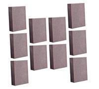 HAPINARY 10pcs Emery Sanding Sponges Powerful Cleaning Tools Brown Not Easy to Deform for Pot Pan Descaling and Rust Removal