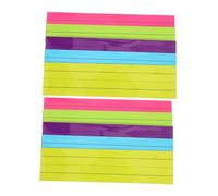 HAPINARY 10pcs Four-grid Dry Erase Sentence Strips for Teachers Writable Reusable Pet Material Cards in Colors Non-magnetic Writing Strips for Classroom Office and Learning Activities