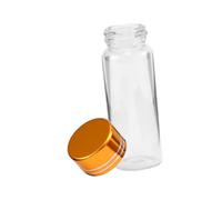HAPINARY 10pcs Gold Plated Glass Bottles Sealing Lids Elegant Transparent Jars for Storing Cosmetics Perfumes and More Compact and Lightweight Design for Travel and Outdoor Use