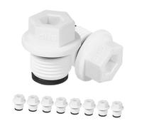 HAPINARY 10pcs Hot Water Bottle Replacement Caps with Rubber Seal Plugs Thermal Water Bottle Stopper White Hexagonal Threaded Lid for Winter Use