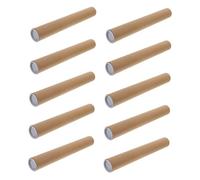 HAPINARY 10pcs Kraft Paperboard Mailing Tubes with Caps Inner Round Poster Storage Tubes for Mailing Art Documents Fishing Rod Protection Space-saving Stackable Design