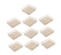 HAPINARY 10pcs Lash Storage Case with Tray Portable False Eyelash Organizer Container for Women Protective Cosmetic Eyelash Box in Frosted Gold Dustproof and Secure Extension Holder
